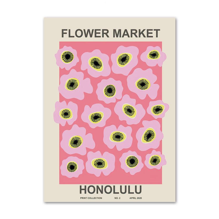 Flower Market Around The World Canvas Posters