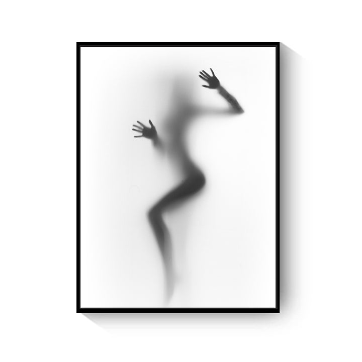 Foggy Glass Woman Canvas Posters