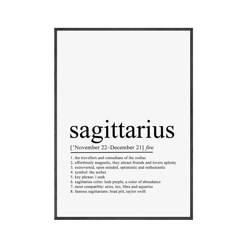 Zodiac Quotes Canvas Posters