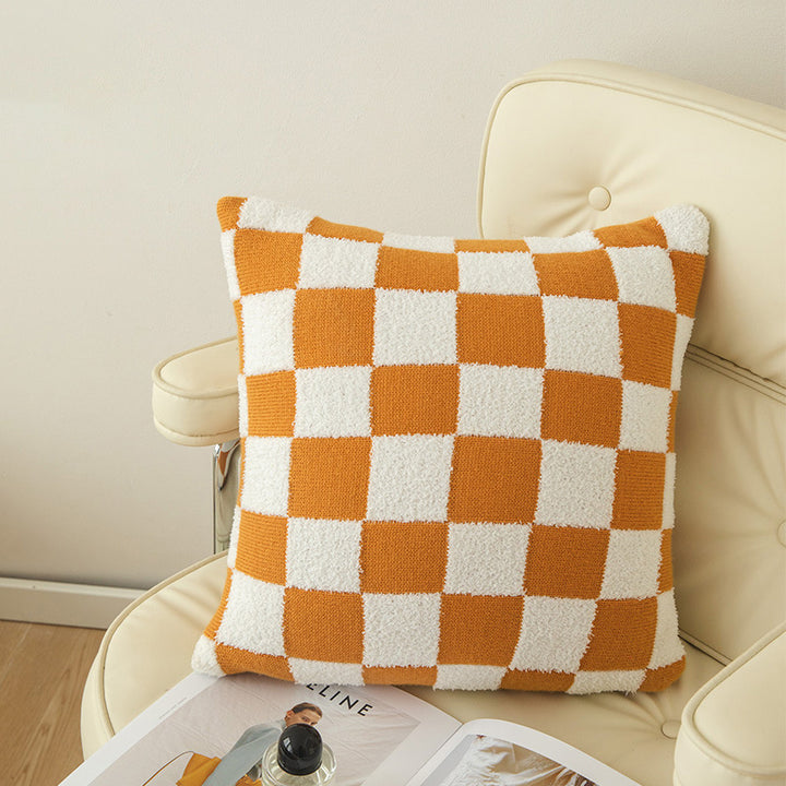 Checkerboard Throw Pillow Cover