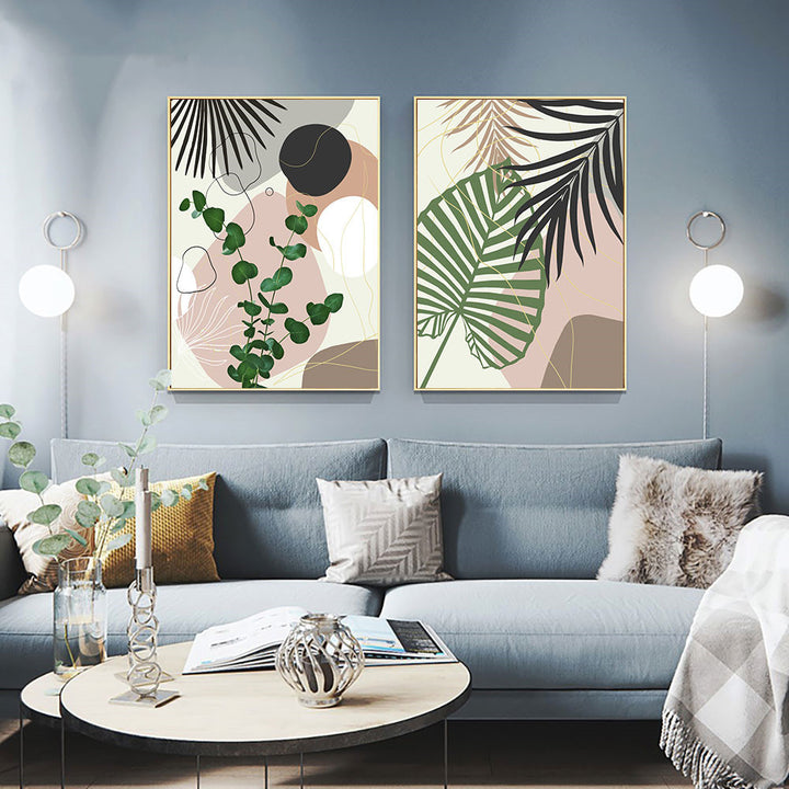 Abstract Tropical Plants Canvas Posters