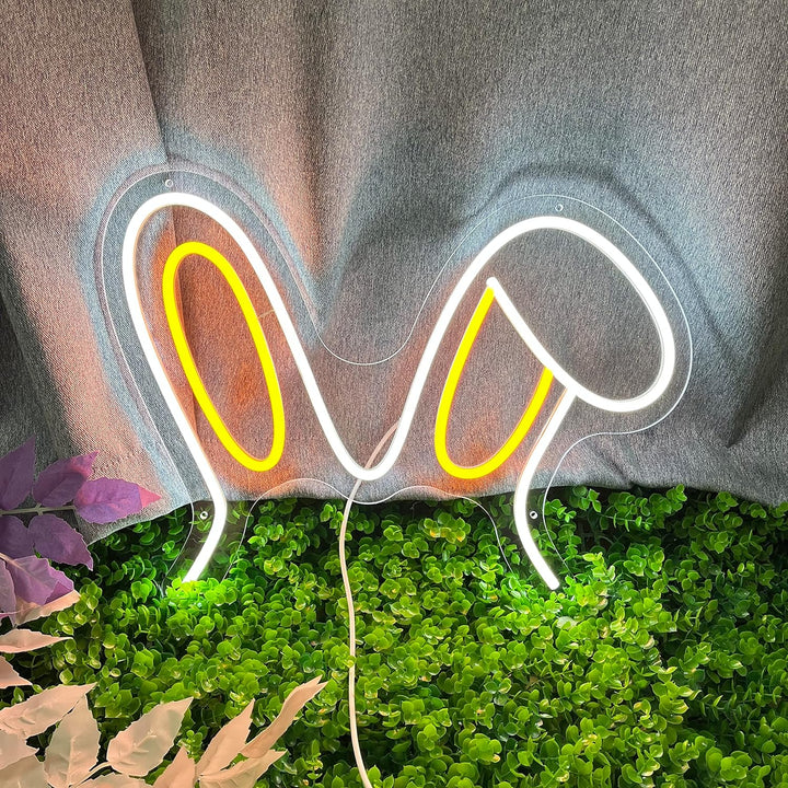 Rabbit Ears Neon Sign