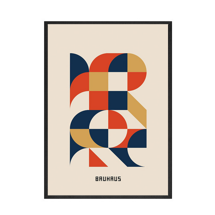 Bauhaus Geometric Canvas Posters