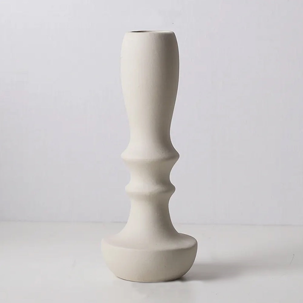 White Ceramic Candle Holder