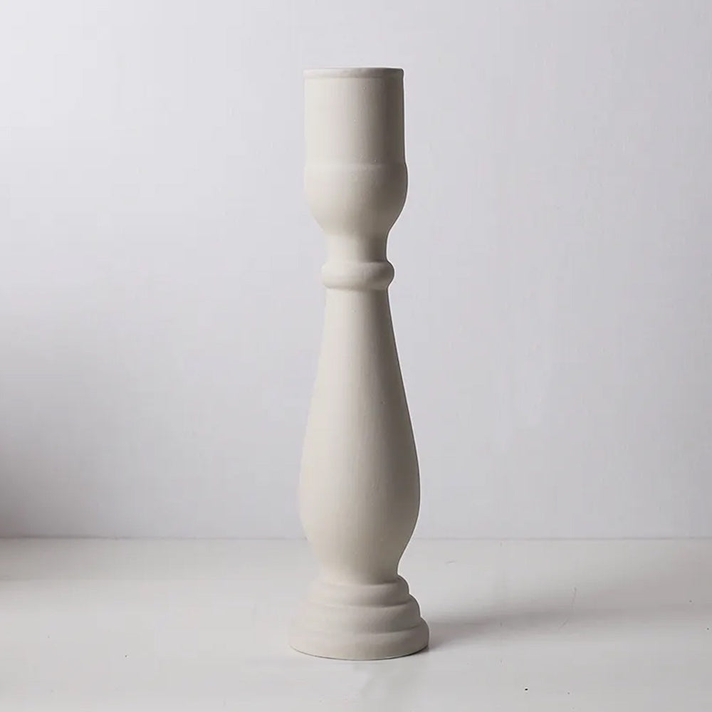 White Ceramic Candle Holder