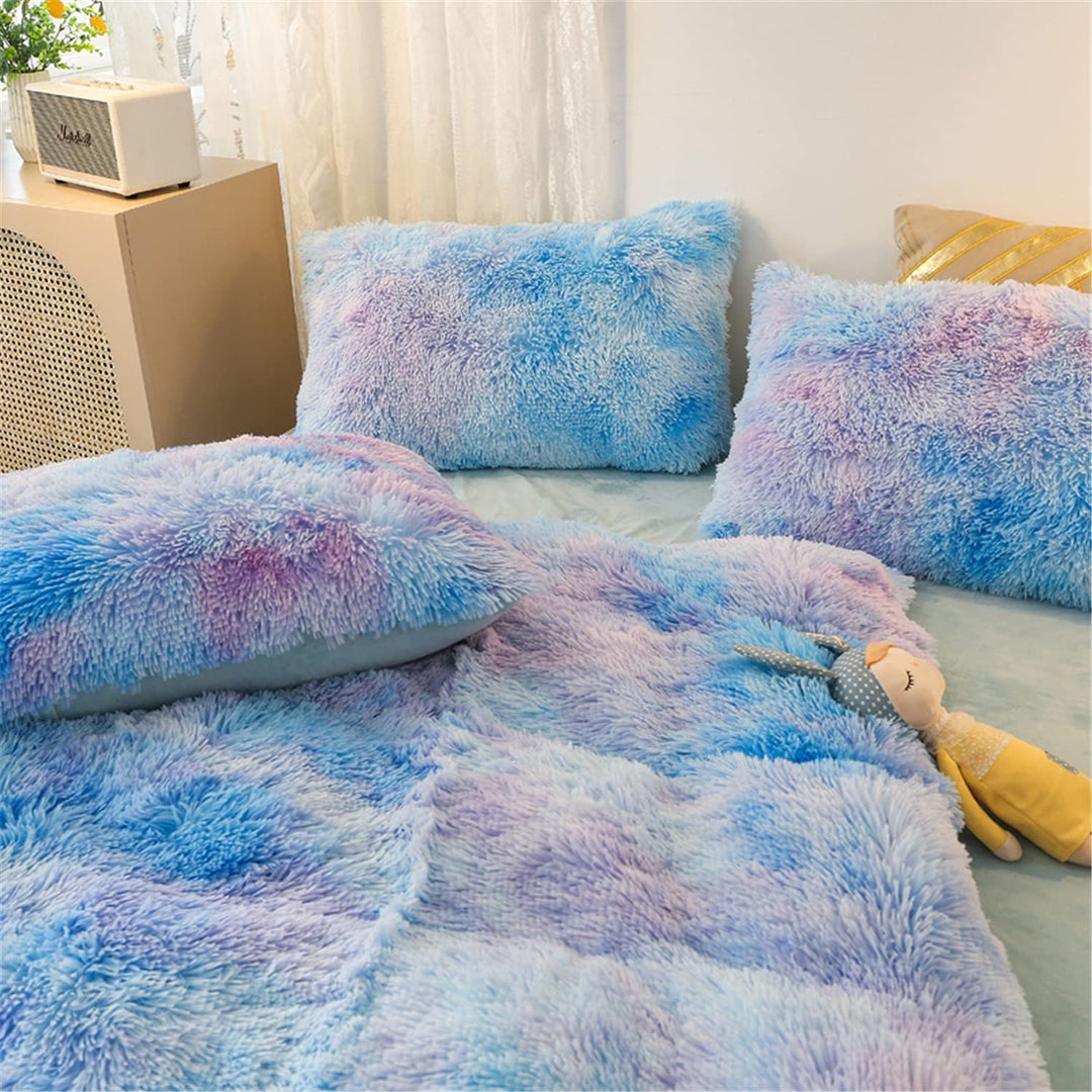 Rainbow Fluffy Bedding Set