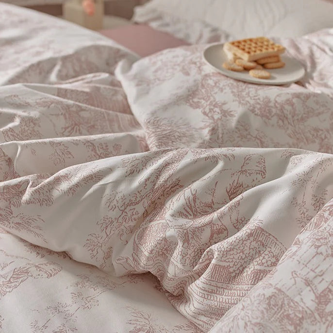 French Toile Bedding Set