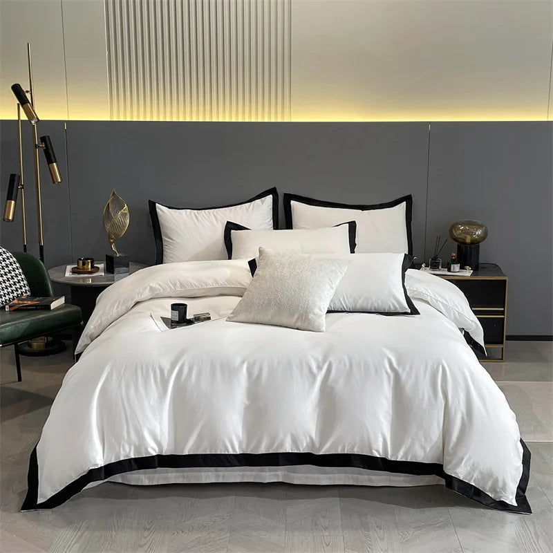 Luxe Noir Trim Bedding Set