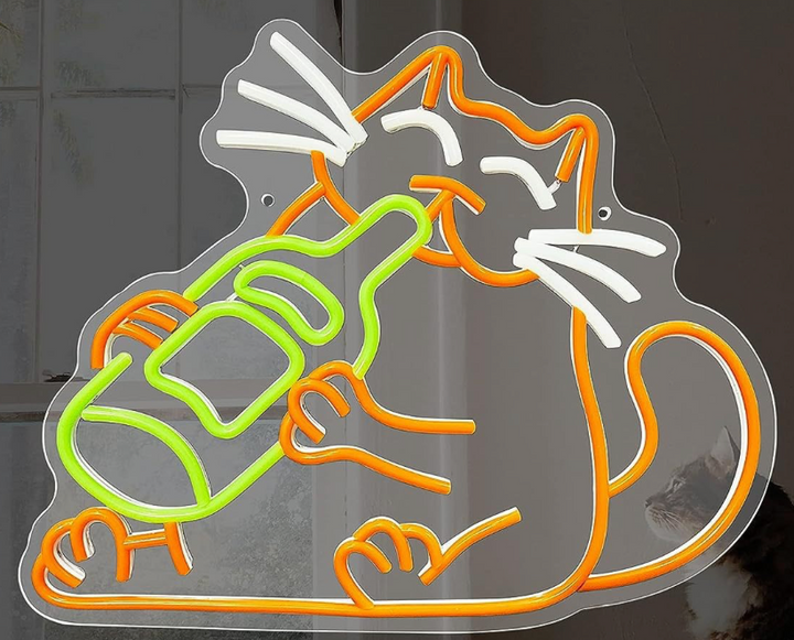 Drunken Kitty Neon Light