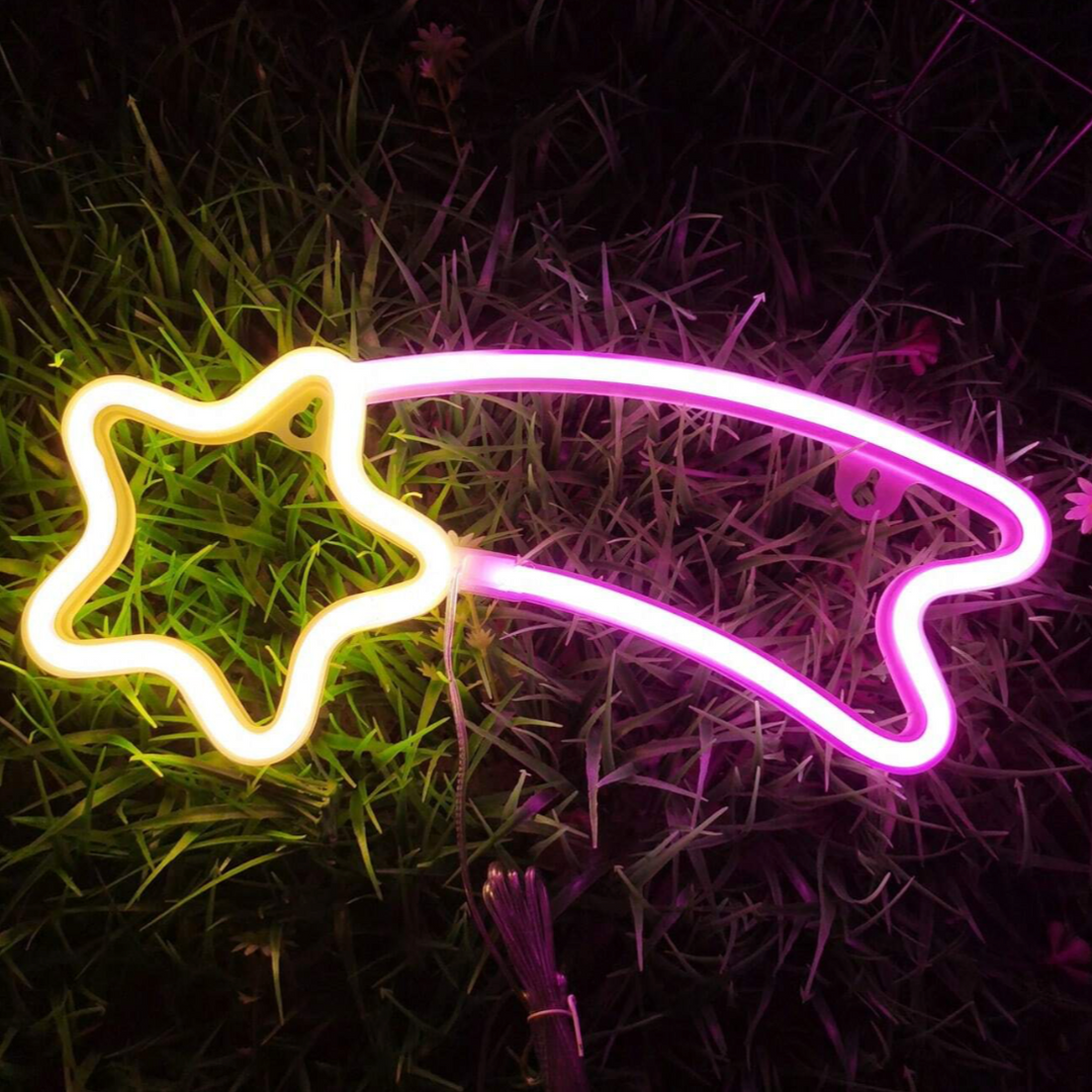 Shooting Star Neon Light (3 Color Options)