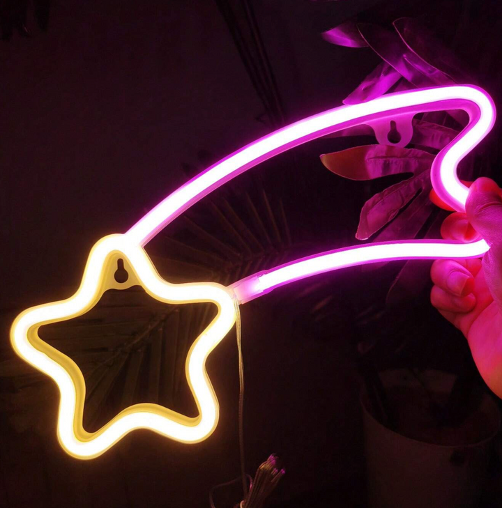 Shooting Star Neon Light (3 Color Options)