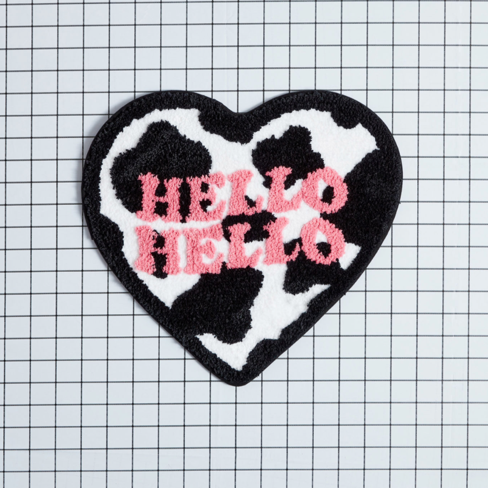 Hello Hello Cow-Print Heart