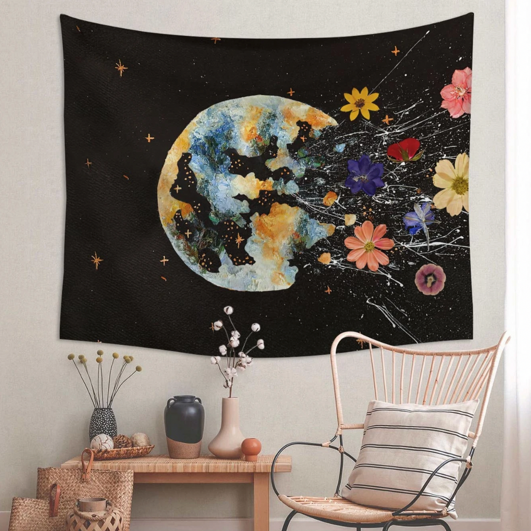 Floral Earth Tapestry