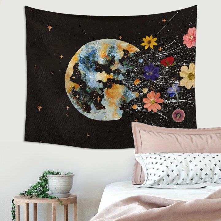 Floral Earth Tapestry