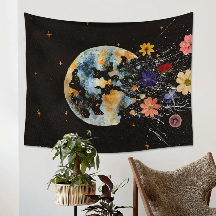 Floral Earth Tapestry