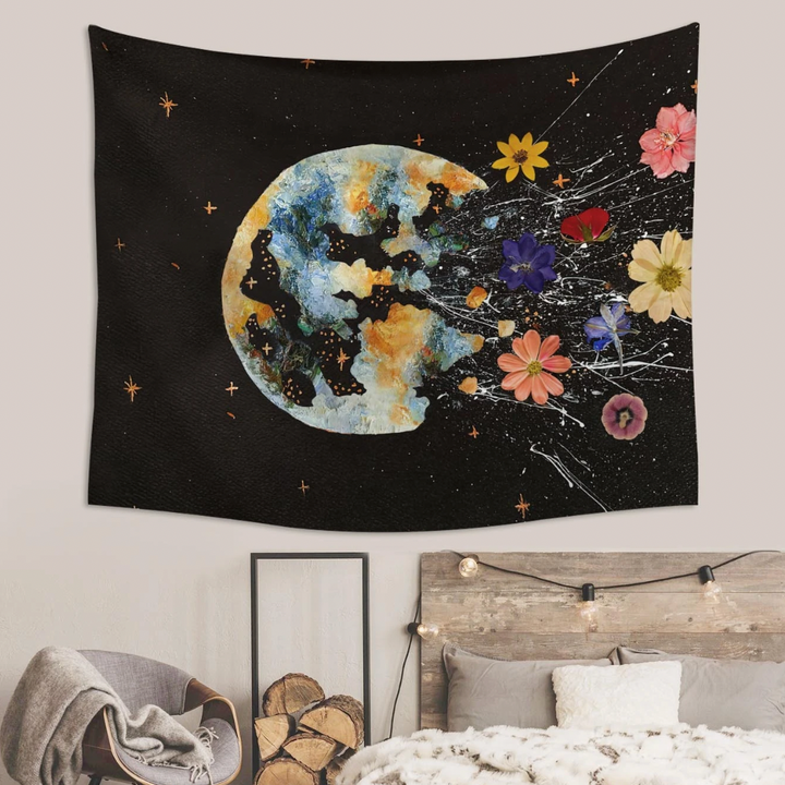 Floral Earth Tapestry