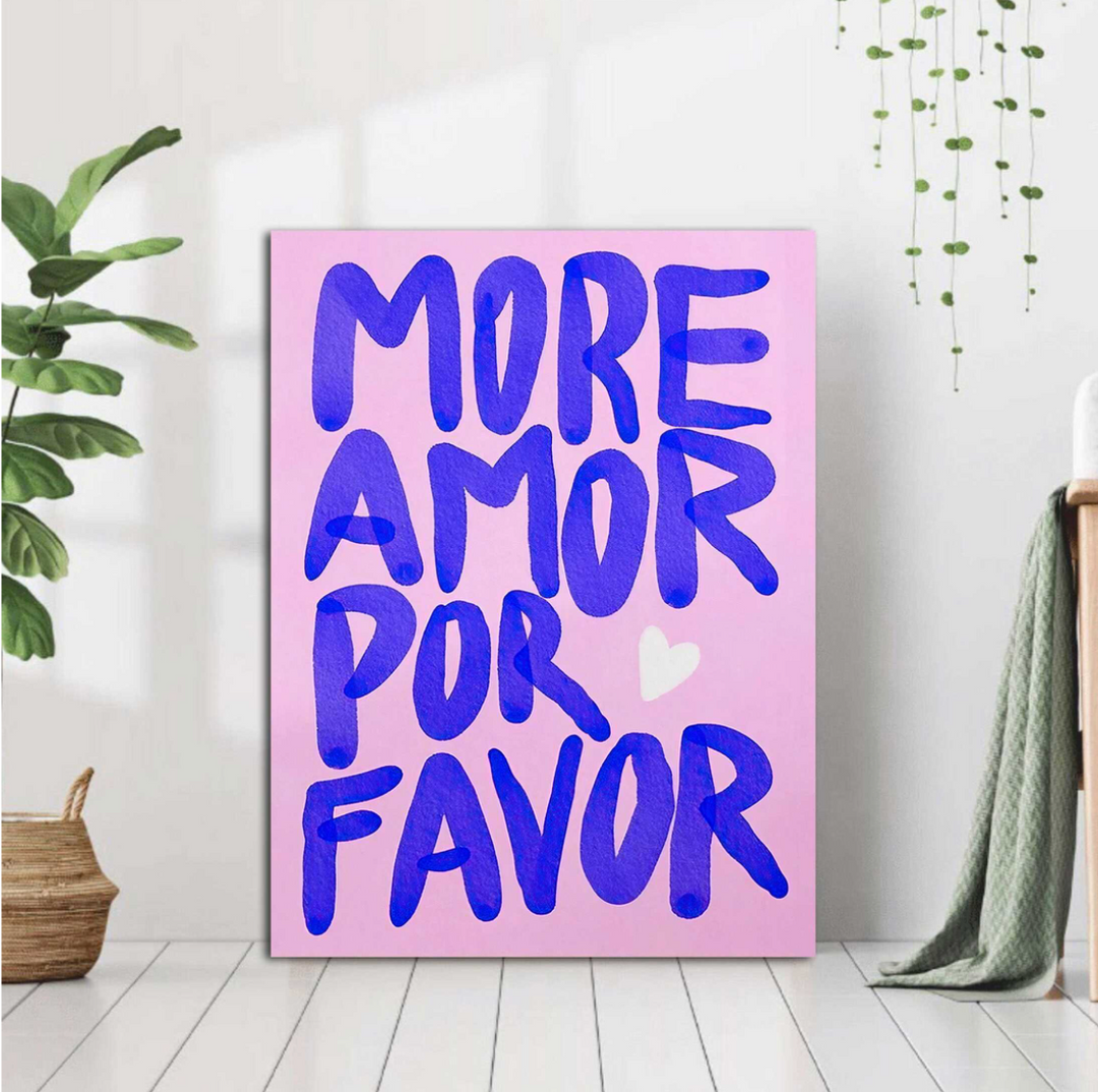 More Amore Por Favor Canvas Poster