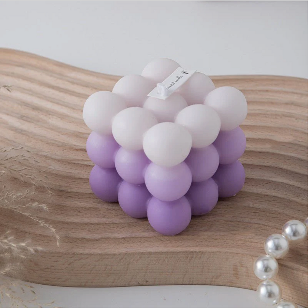 Scented Gradient Bubble Cube Candle