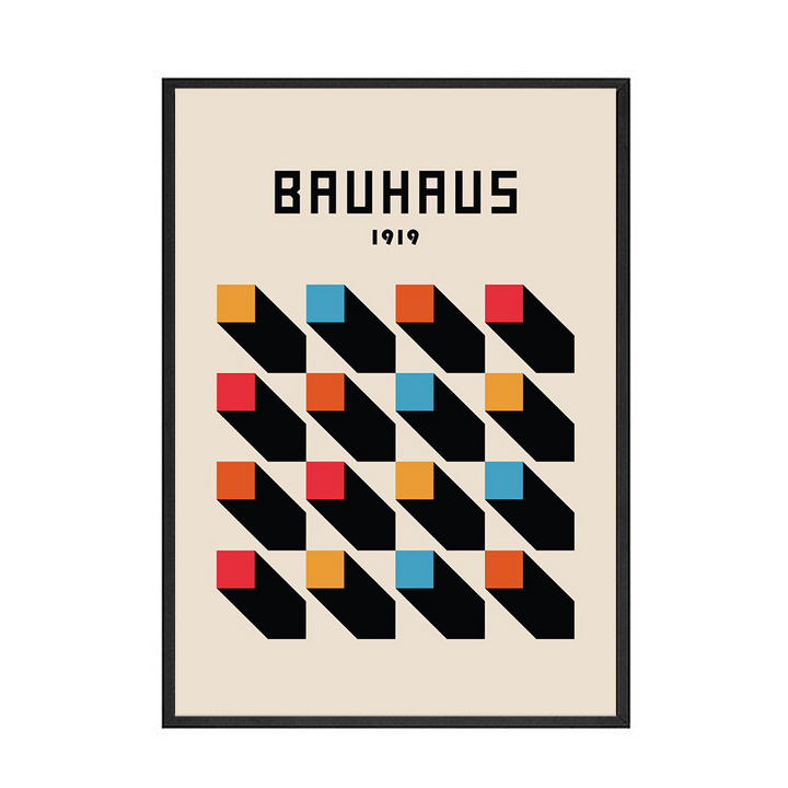 Bauhaus Geometric Canvas Posters