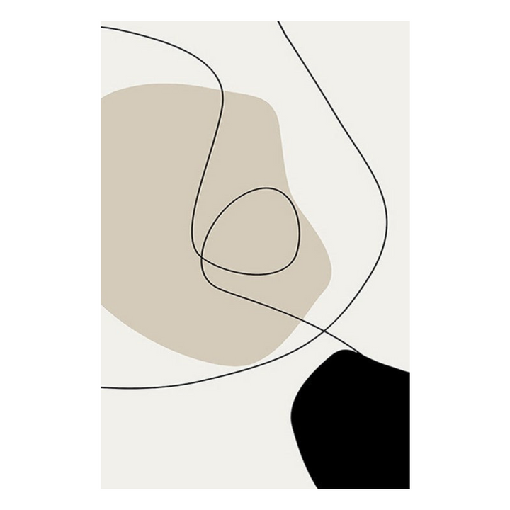 Abstract Black & Beige Canvas Posters