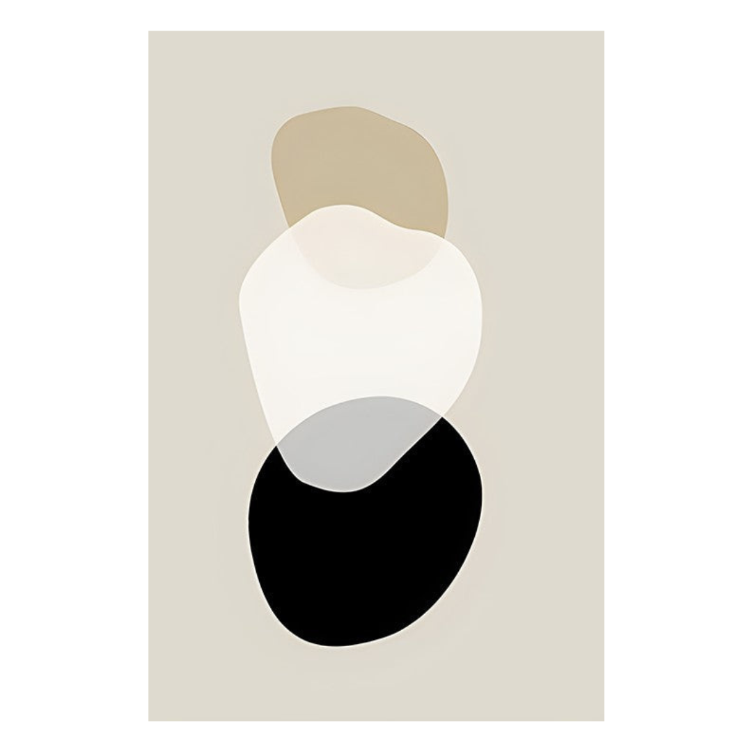 Abstract Black & Beige Canvas Posters