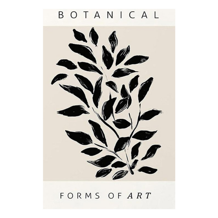 Abstract Black & Beige Canvas Posters