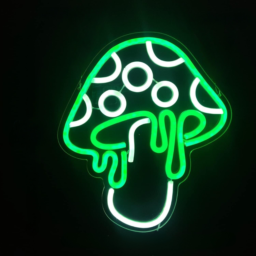 Melting Green Mushroom Neon Light