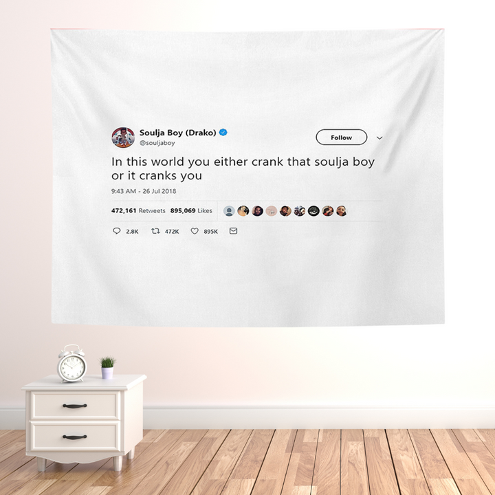 Soulja Boy Tweet Tapestry