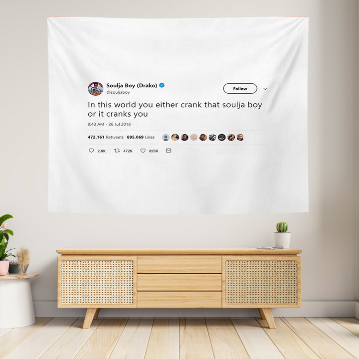 Soulja Boy Tweet Tapestry