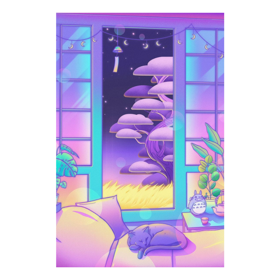 80s Vaporwave Canvas Posters