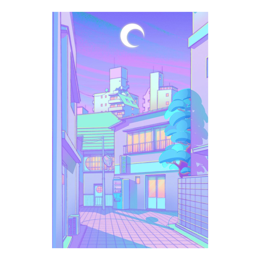 80s Vaporwave Canvas Posters