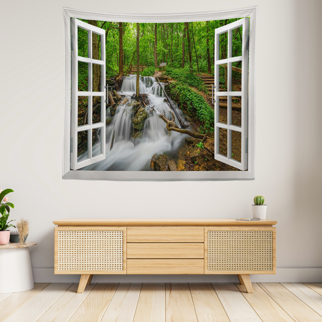 Forest Getaway Outside Your Window Tapestry