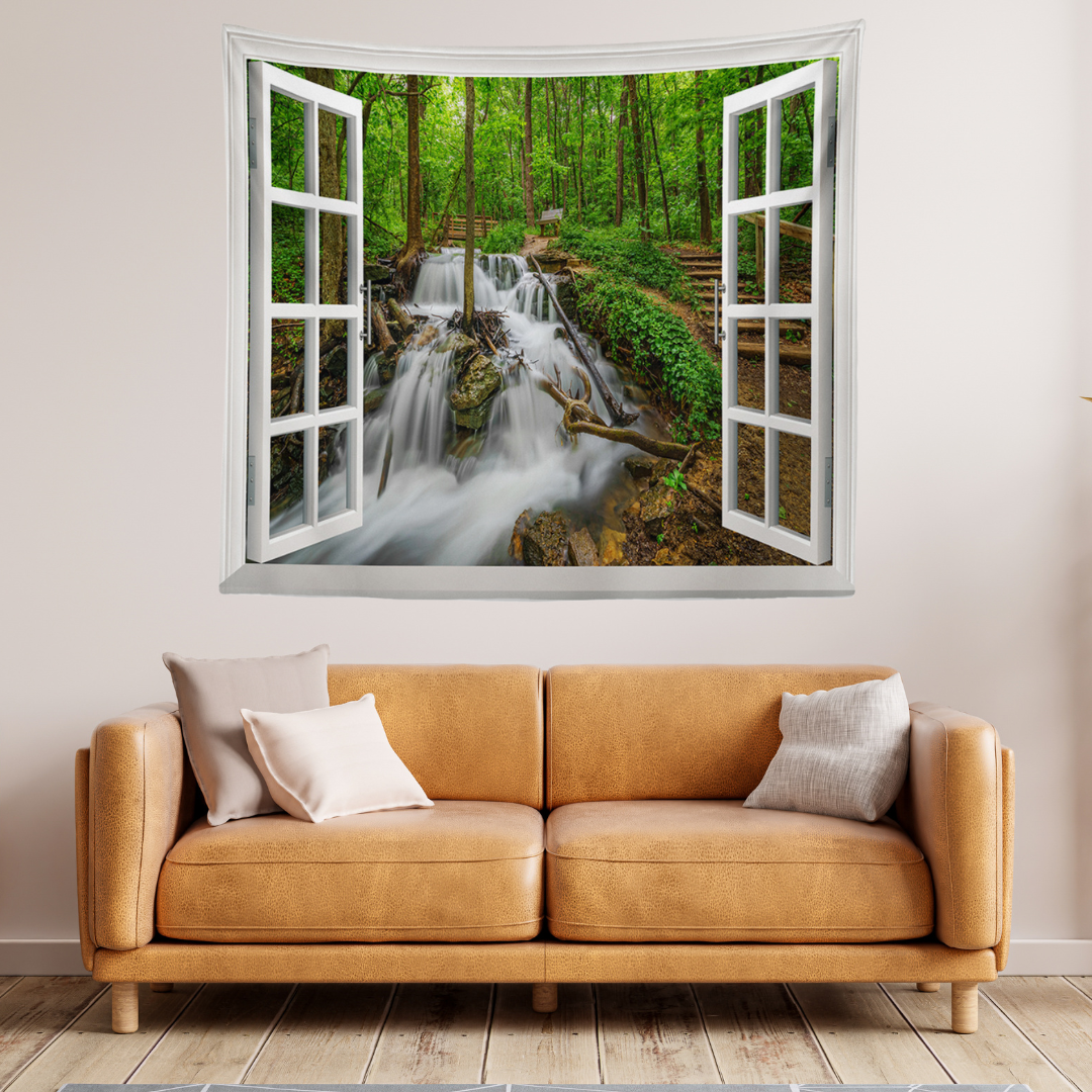 Forest Getaway Outside Your Window Tapestry