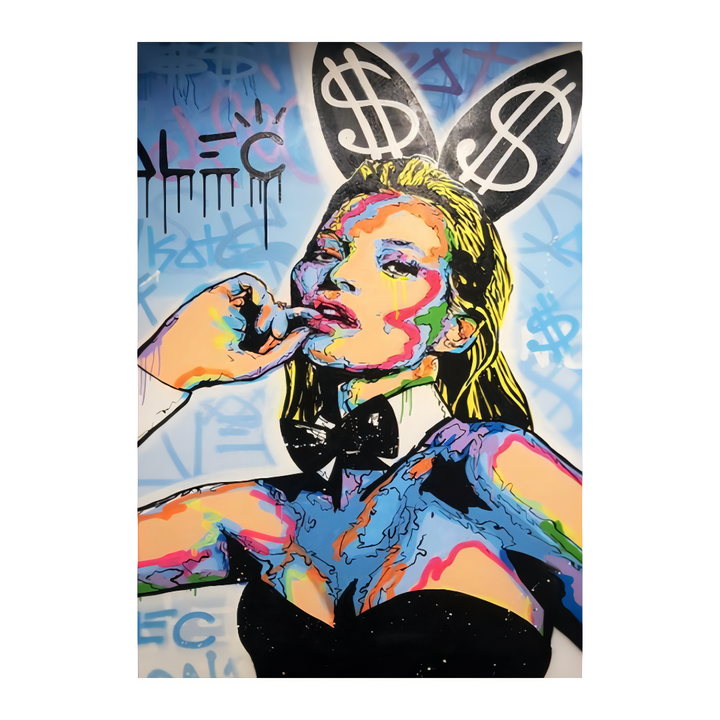 Kate Moss Graffiti Canvas Poster