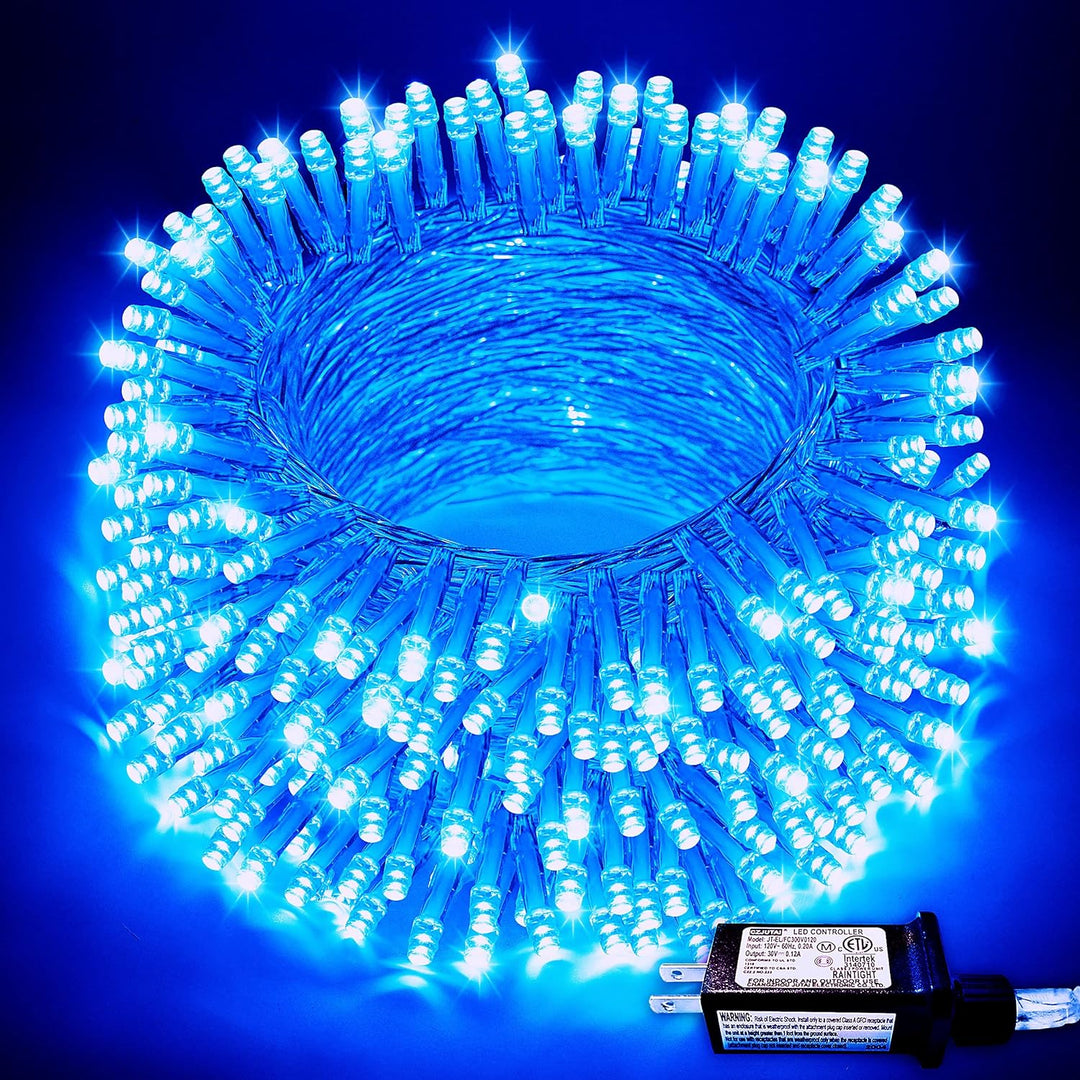 VibeCore 10M colorful traditional string lights in blue, offering a cool and calming glow to elevate your space. Ideal for adding a touch of charm and brightness to any room with a serene atmosphere.
