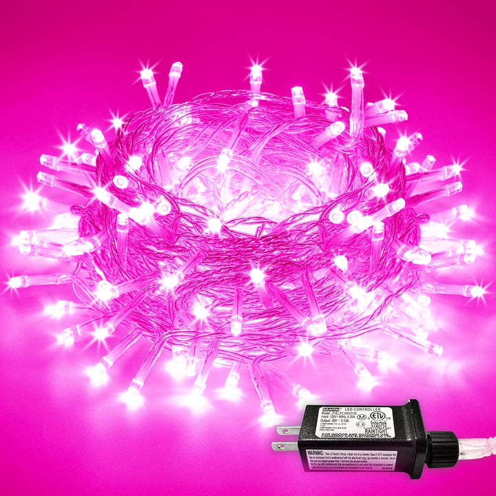 VibeCore 10M Colorful Traditional String Lights in Pink, adding a charming and playful touch to any space. These vibrant lights create a cozy ambiance, perfect for bedrooms, dorms, or living rooms.