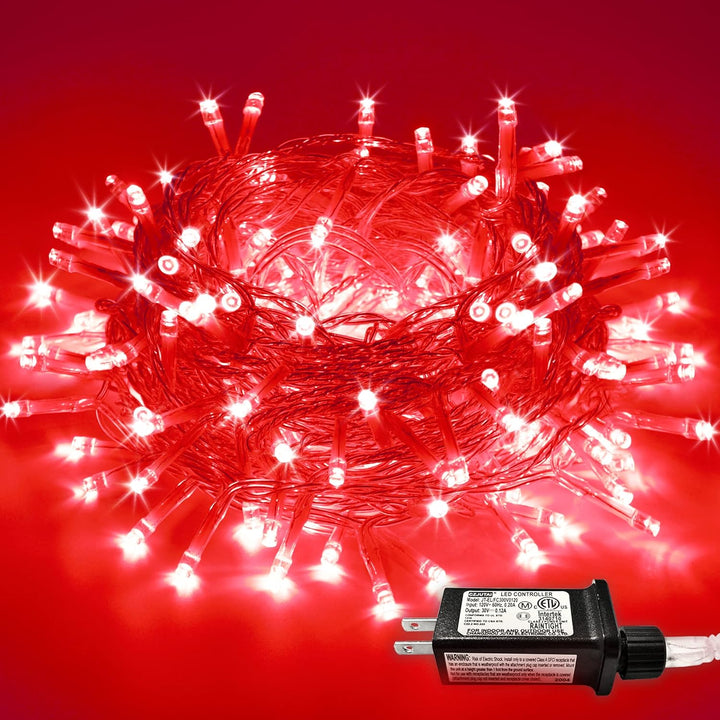 VibeCore 10M colorful traditional string lights in red, bright and vibrant, ideal for adding a bold pop of color to any room or outdoor space. Perfect for creating a cozy, festive atmosphere.