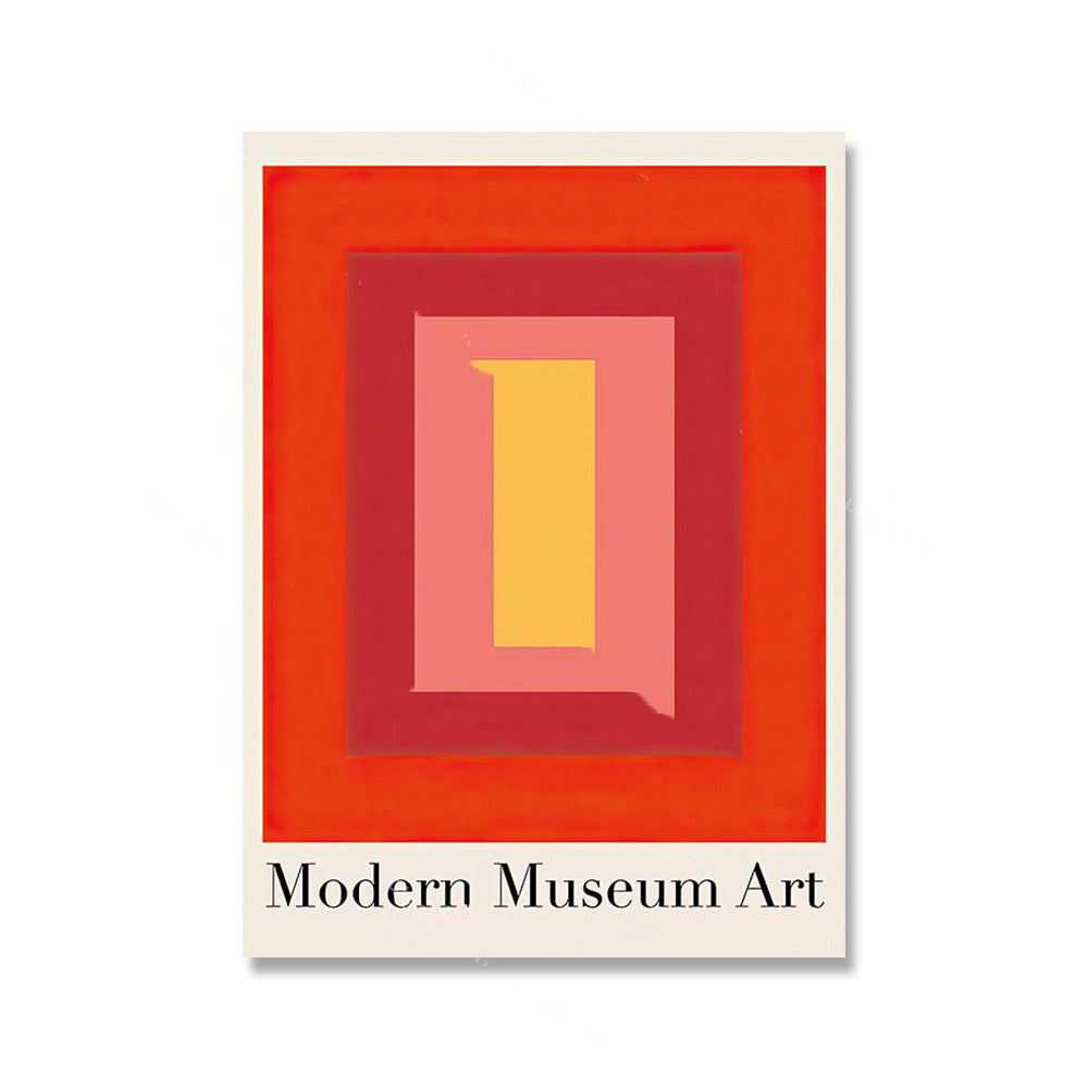 VibeCore Apricot Exhibit Canvas Prints Option A Modern Museum Art