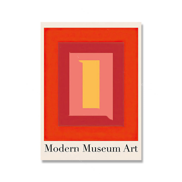 VibeCore Apricot Exhibit Canvas Prints Option A Modern Museum Art