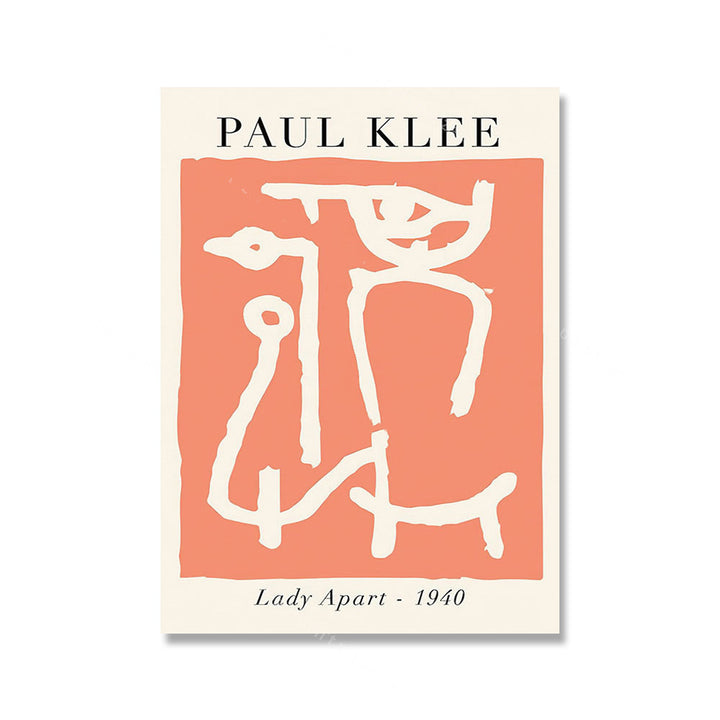 VibeCore Apricot Exhibit Canvas Prints Option C Paul Klee Lady Apart