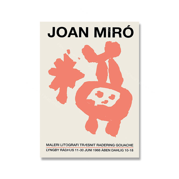 VibeCore Apricot Exhibit Canvas Prints Option E Joan Miro