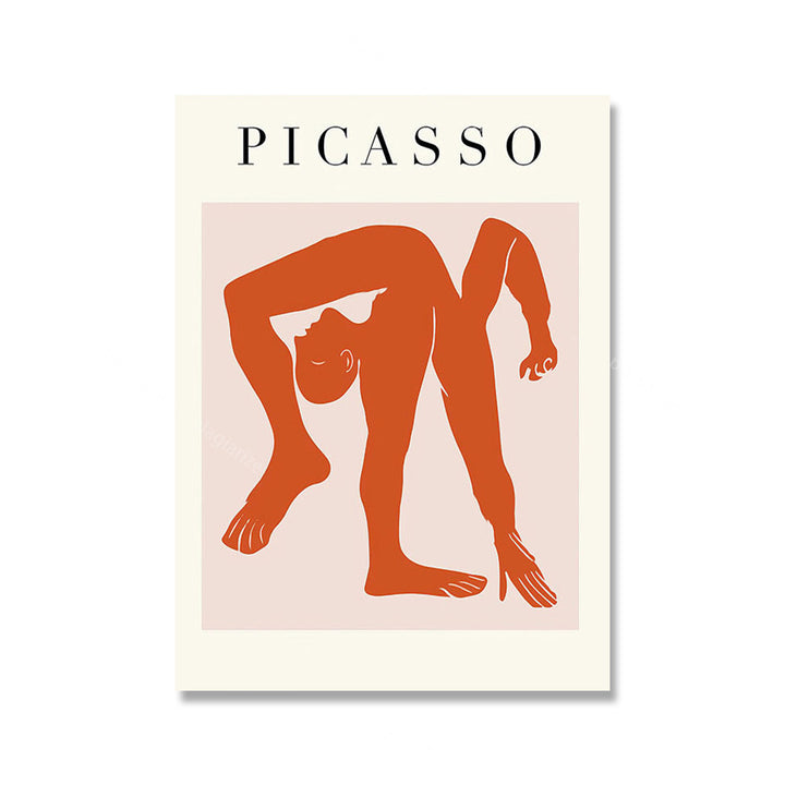 VibeCore Apricot Exhibit Canvas Prints Option H Picasso Abstract Figure