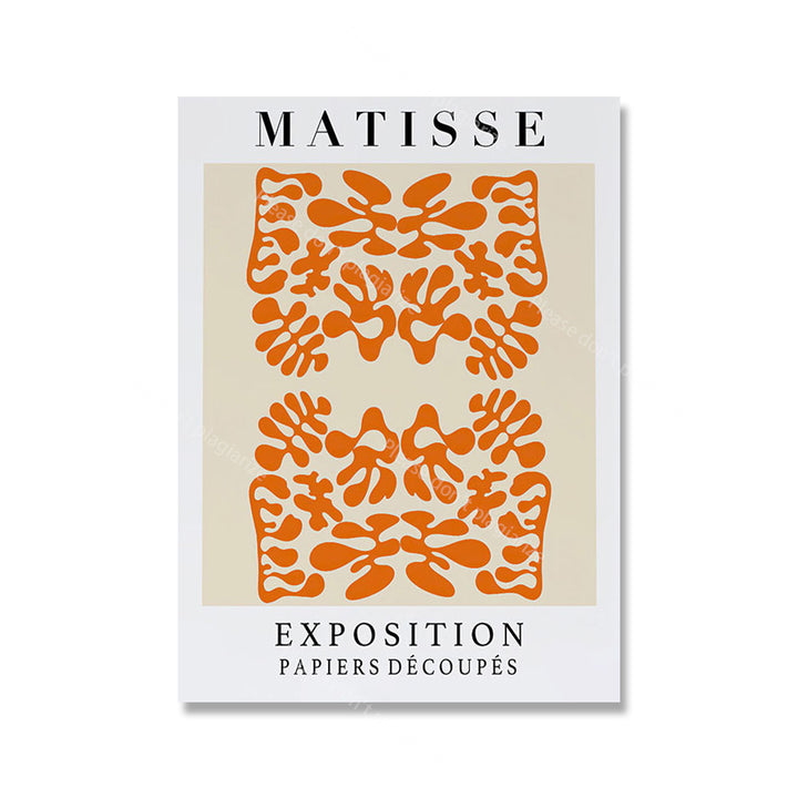 VibeCore Apricot Exhibit Canvas Prints Option I Matisse Exposition Papiers Découpés