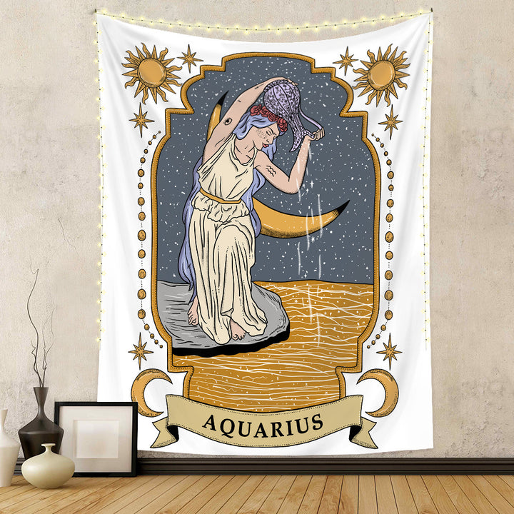 VibeCore Astrological Sign Tapestry Aquarius