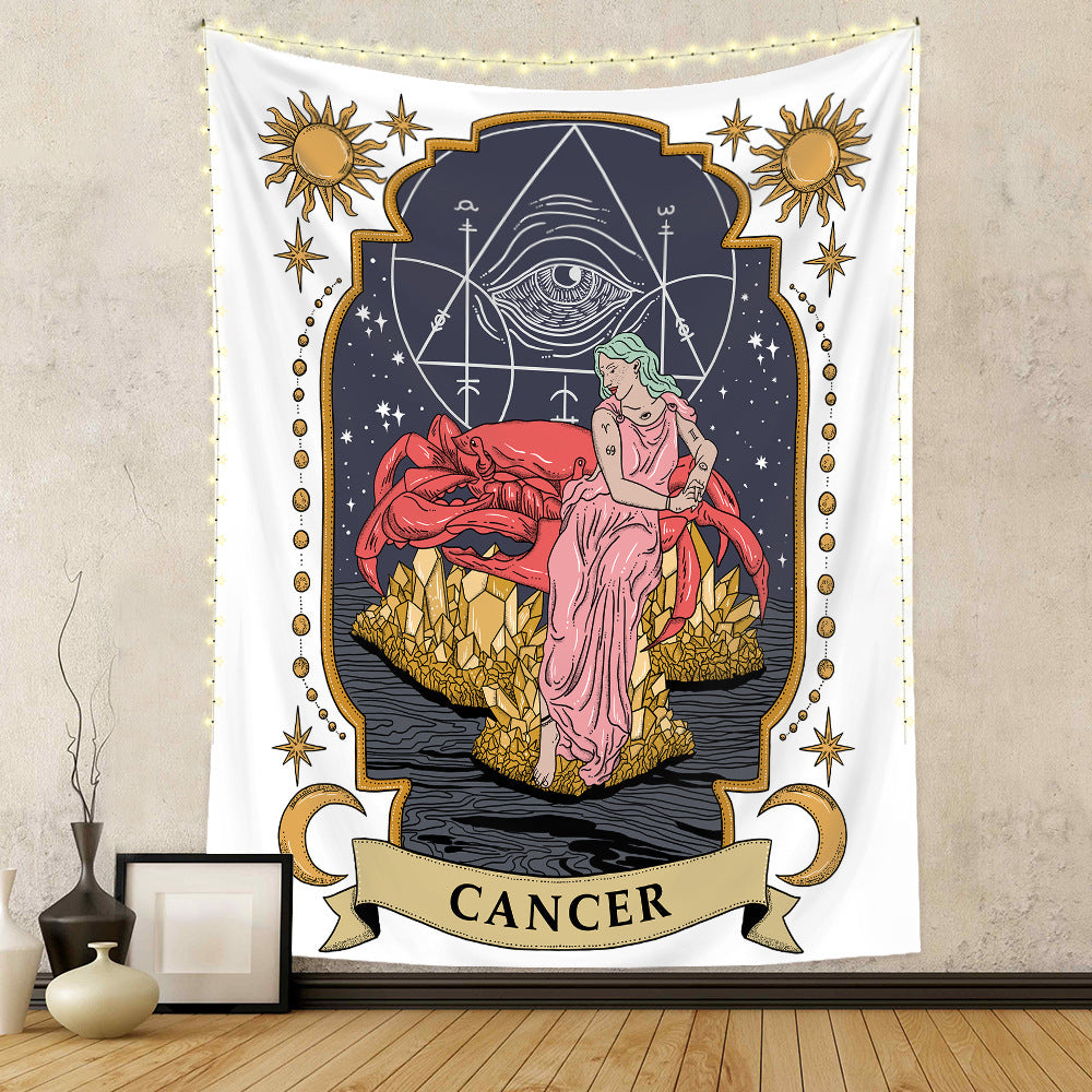 VibeCore Astrological Sign Tapestry Cancer