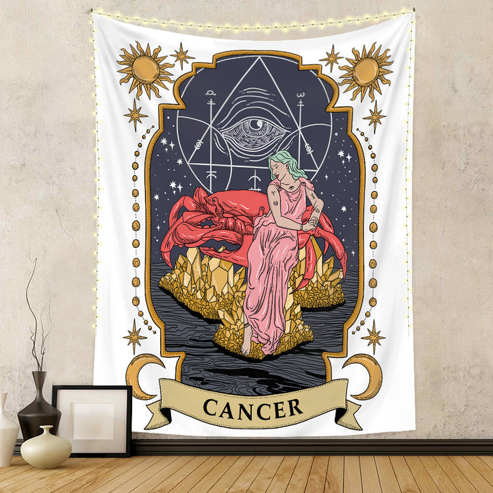 VibeCore Astrological Sign Tapestry Cancer