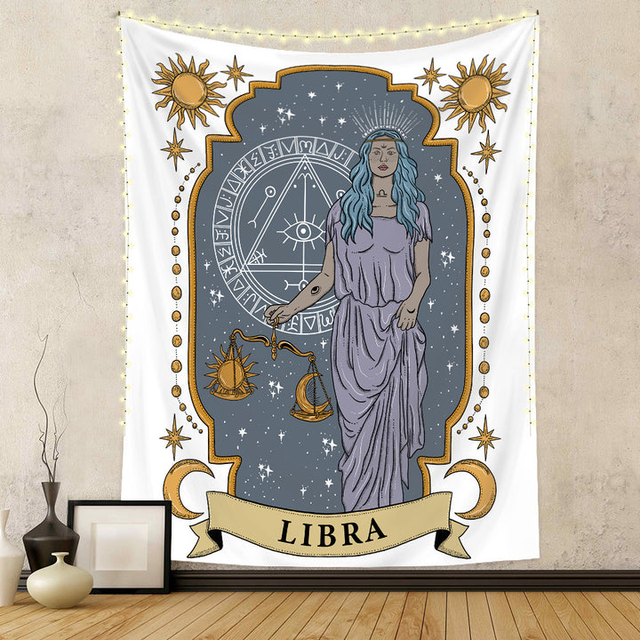 VibeCore Astrological Sign Tapestry Libra