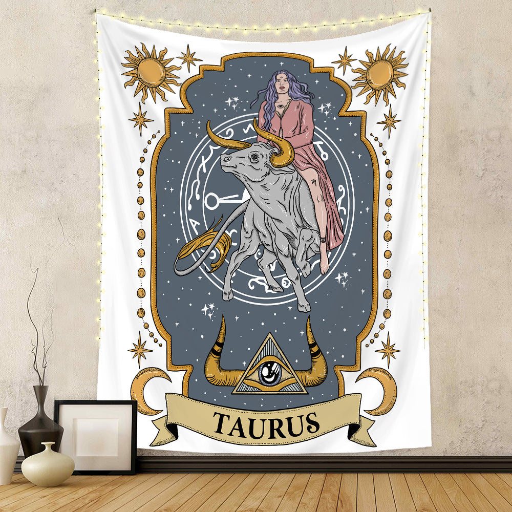 VibeCore Astrological Sign Tapestry Taurus
