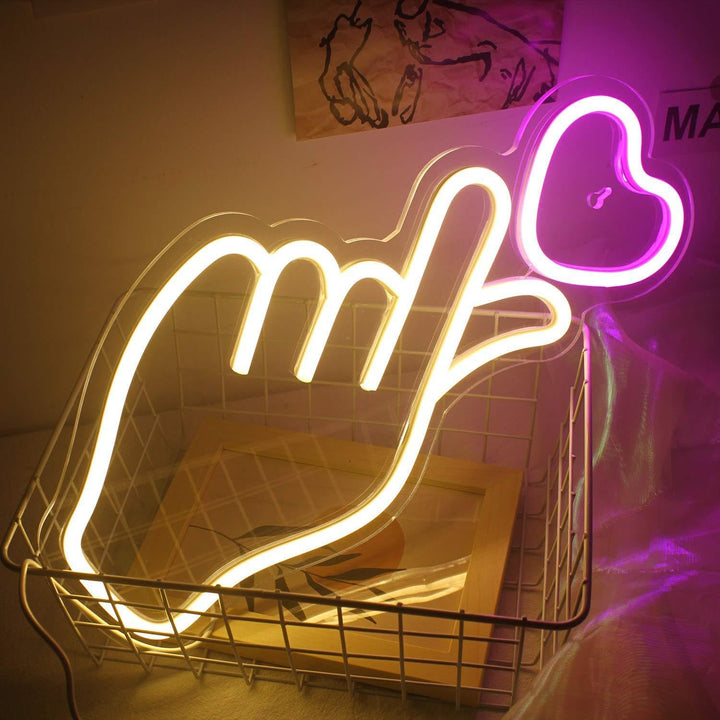 VibeCore At Your Fingertips Neon Light In Basket