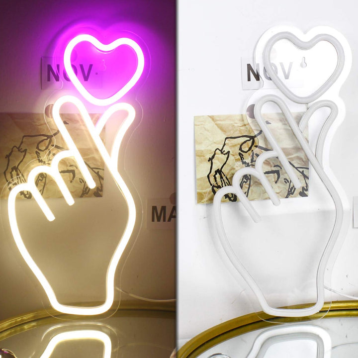 VibeCore At Your Fingertips Neon Light Lit and Unlit